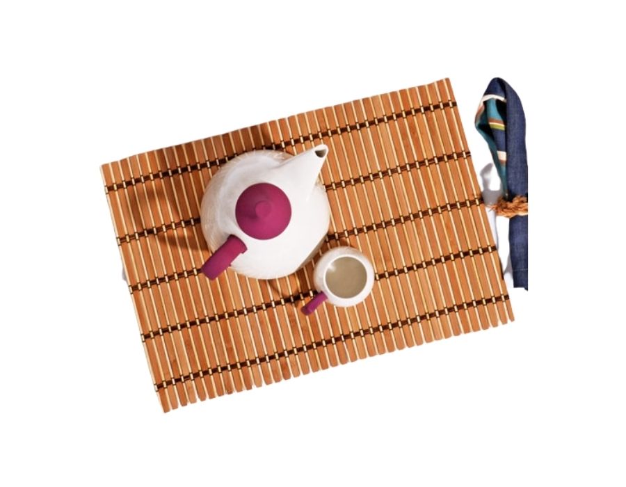 BAMBUS Holz Platzmatte Eckig 30x45 cm