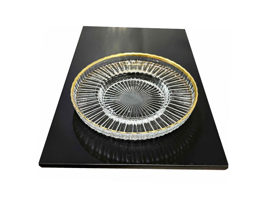 FAVORI GOLD Untersetzer für Teegläser Kristalloptik 6 Stück