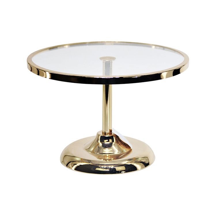 ELEGANCE Servierplatte auf Fuß Gold 20x30 cm