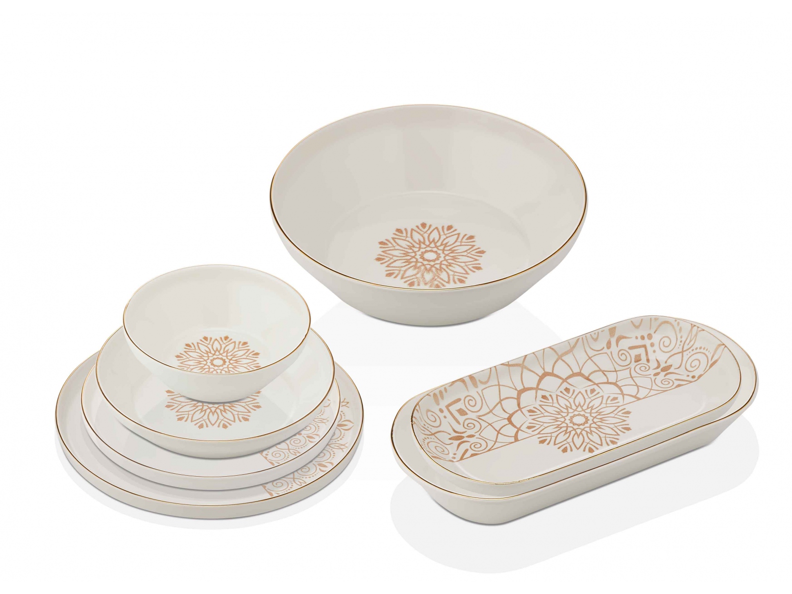 TAC Laterna VICENZA 2303 Premium Tafelservice 53-teilig 12 Personen Set