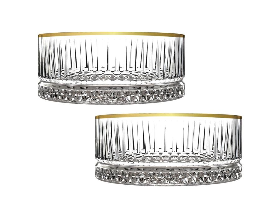 Pasabahce ELYSIA GOLD 530042 Große Schale 515 ml 2er Set