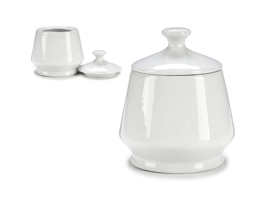 Porzellan Zuckerschale  360 ml Weiß 11x9 cm