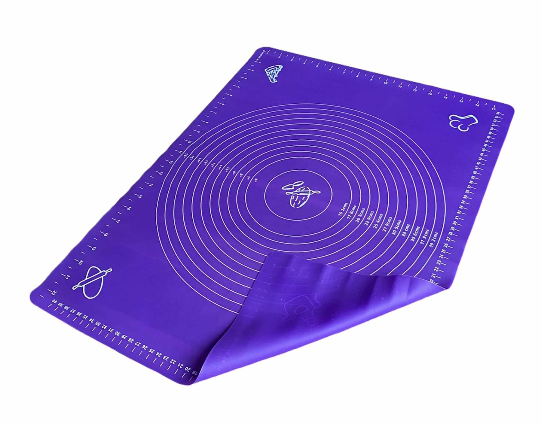 Silikon Teigmatte LILA 45x60 cm Ausrollmatte Backmatte Teigunterlage Backunterlage