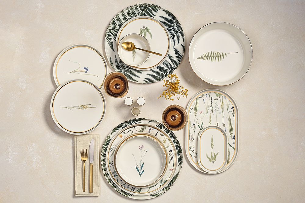 Porland BOTANICAL Design Tafelservice 60-teilig 12 Personen Set