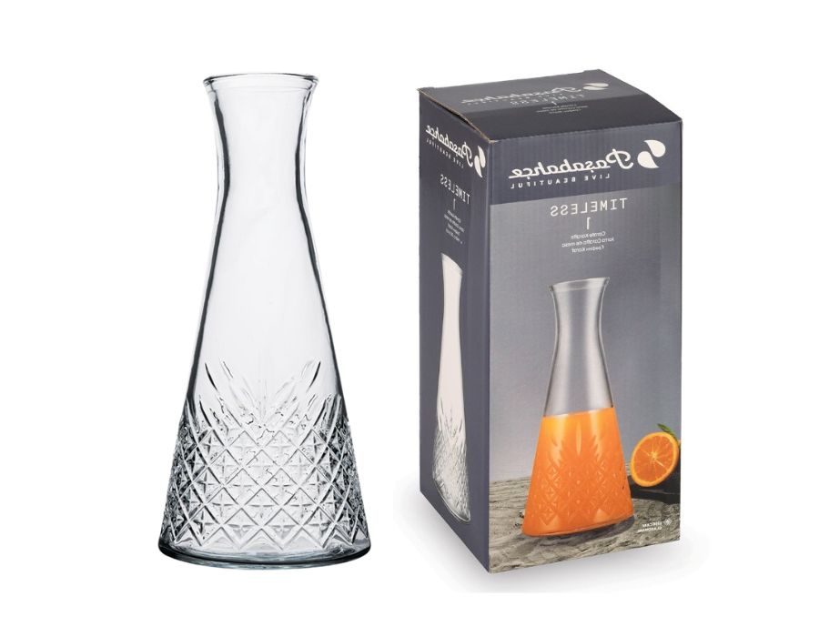 Pasabahce TIMELESS 80402 Stylische Karaffe / Vase 1 Liter