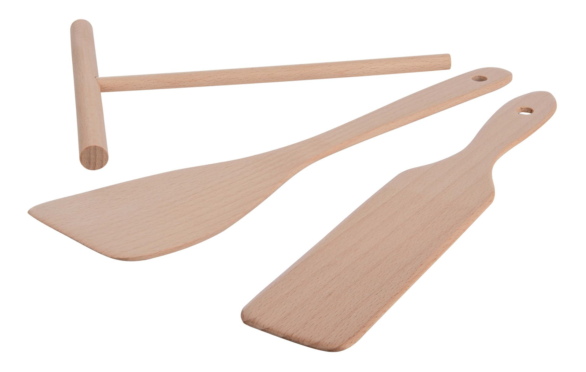 Crepes Zubehör Holz-Set, 3-teilig