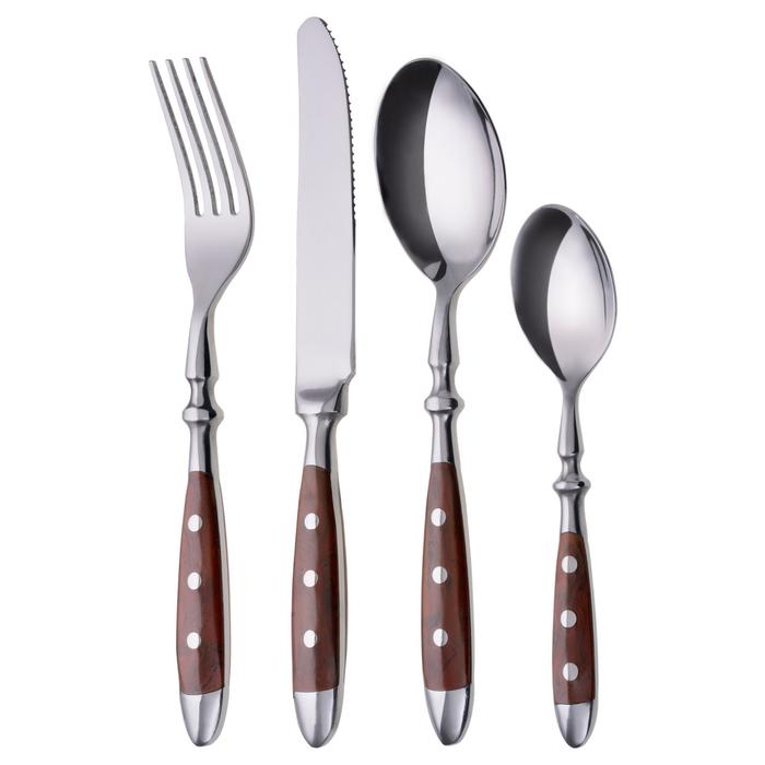 Tafelbesteck Set 24-tlg., für 6 Personen, Serie Nürnberg, BRAUN